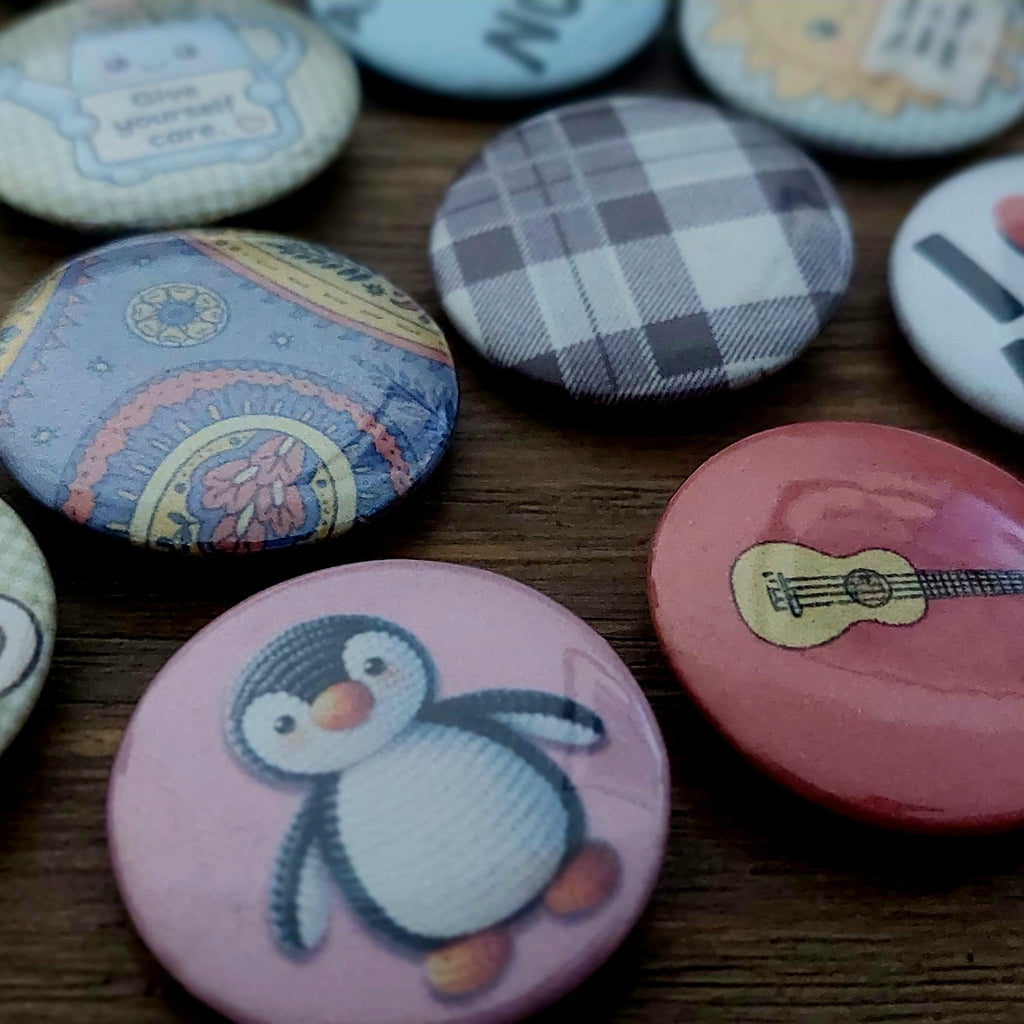 Surprise Me! Badges variety packs. 32mm Pins