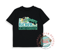 100 Days of School, Richer with Knowledge, Kids Black T-shirt
