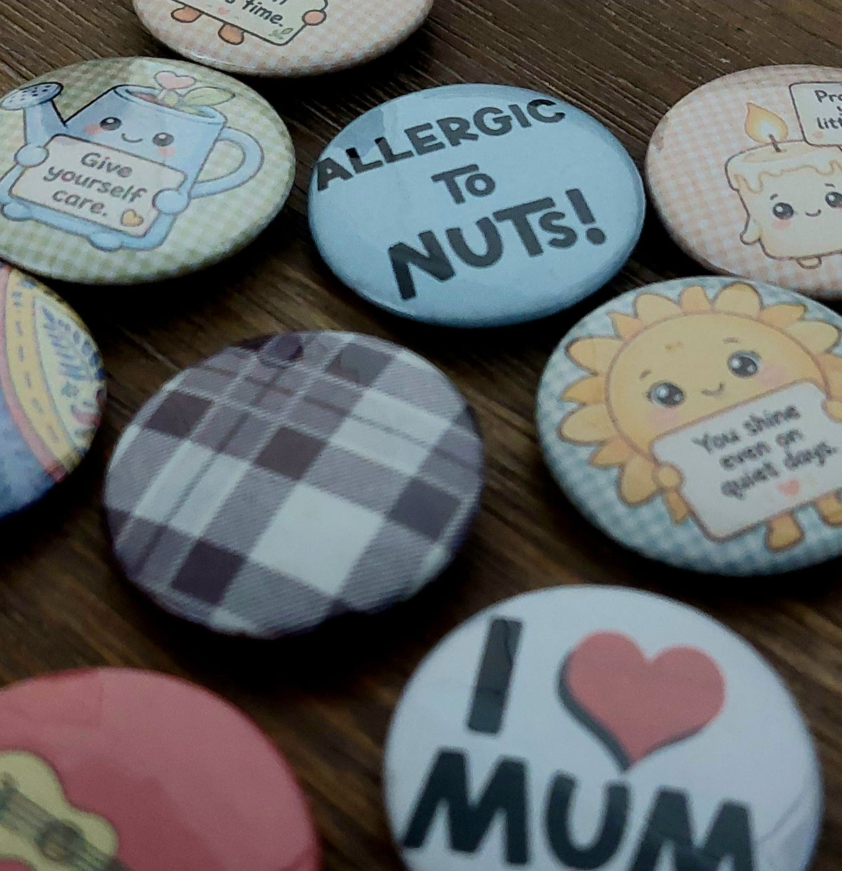 Surprise Me! Badges variety packs. 32mm Pins