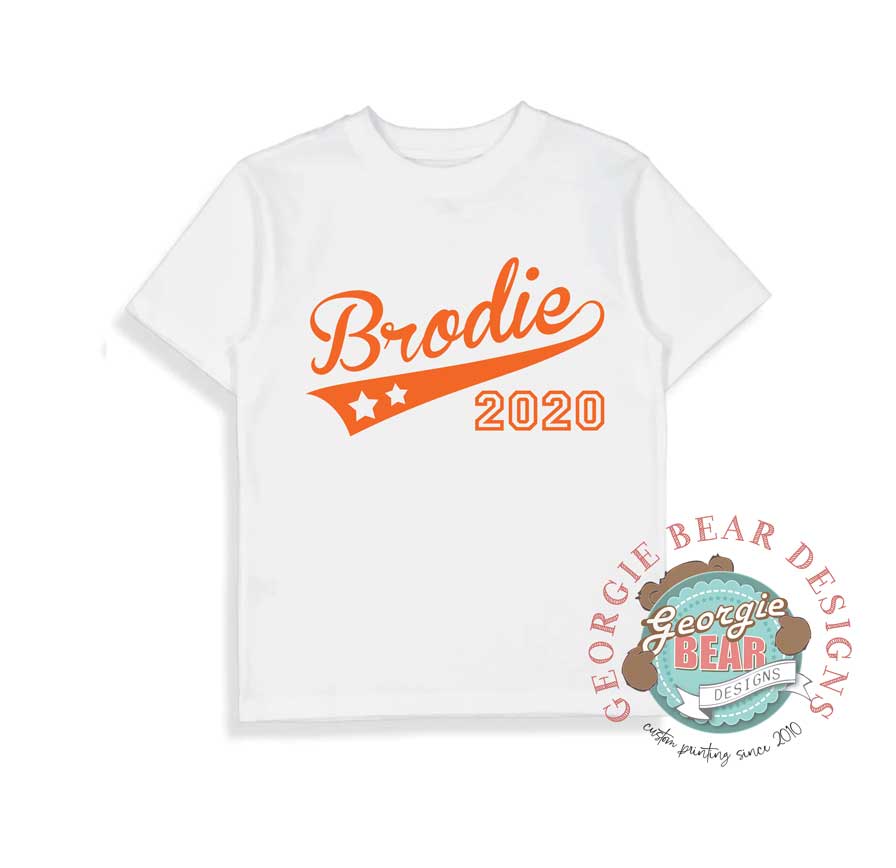 Allstars Swoosh Kids White Personalised T-shirt