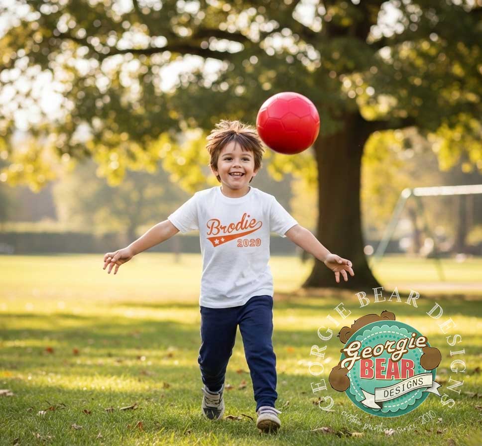 Allstars Swoosh Kids White Personalised T-shirt