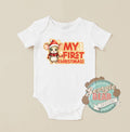 My First Christmas 2026 Mouse Baby White Romper
