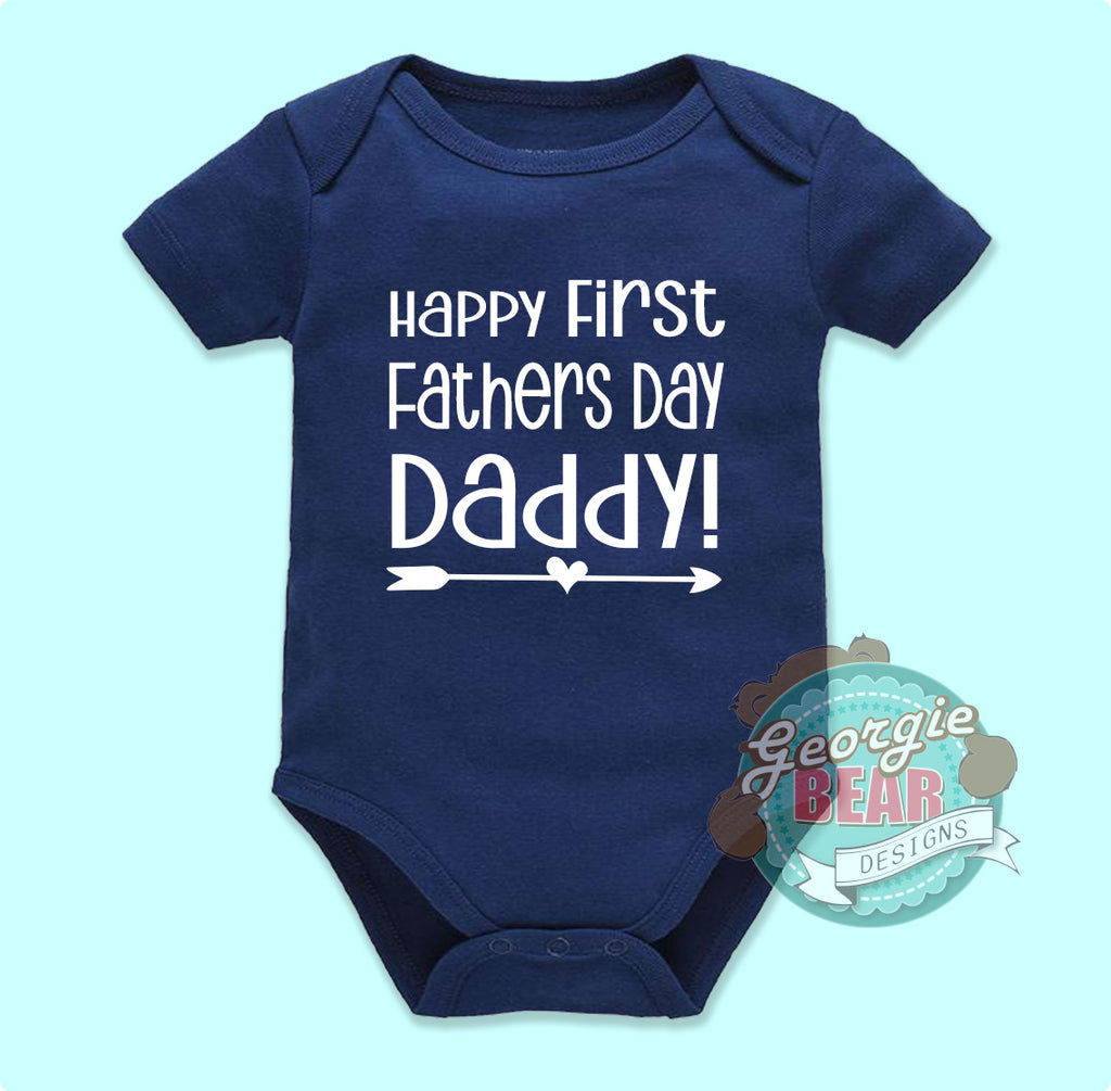 First Fathers Day, Baby Navy Romper