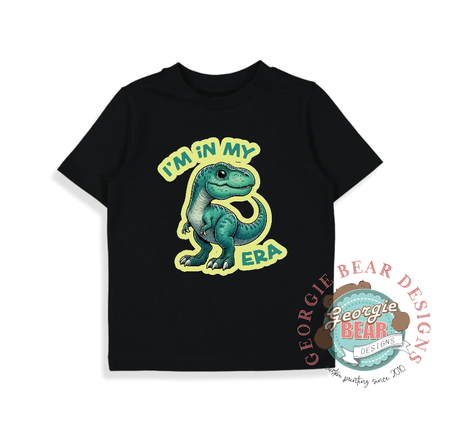 In My Dinosaur Era, Kids Black T-shirt