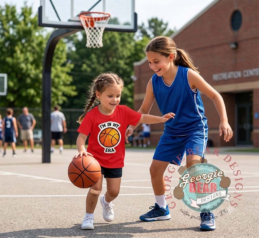 In My Basketball Era, Kids Red T-shirt