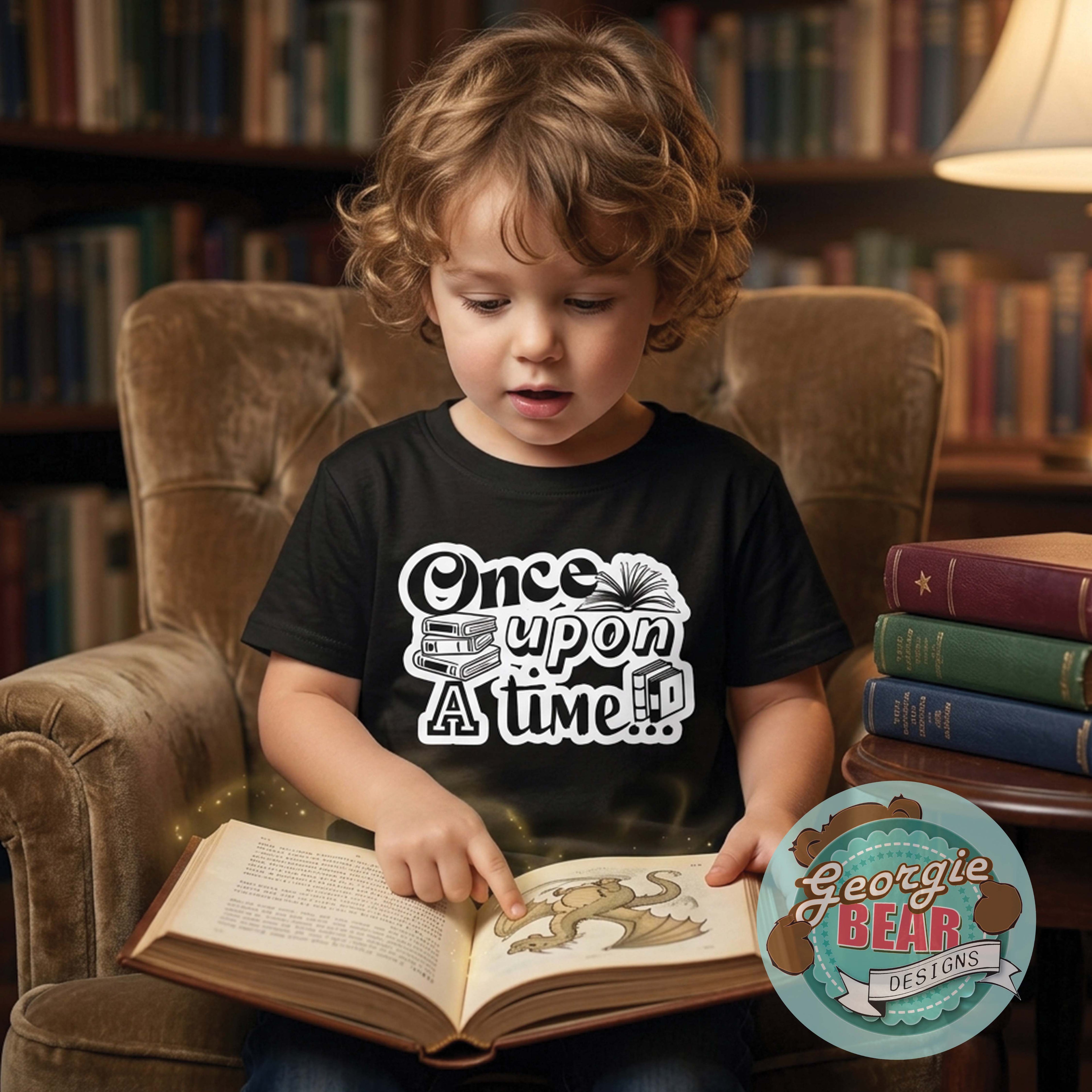 Once Upon A Time, Book Week Kids Black T-shirt