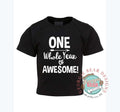 ONE Whole Year of Awesome, Birthday Baby Black T-shirt