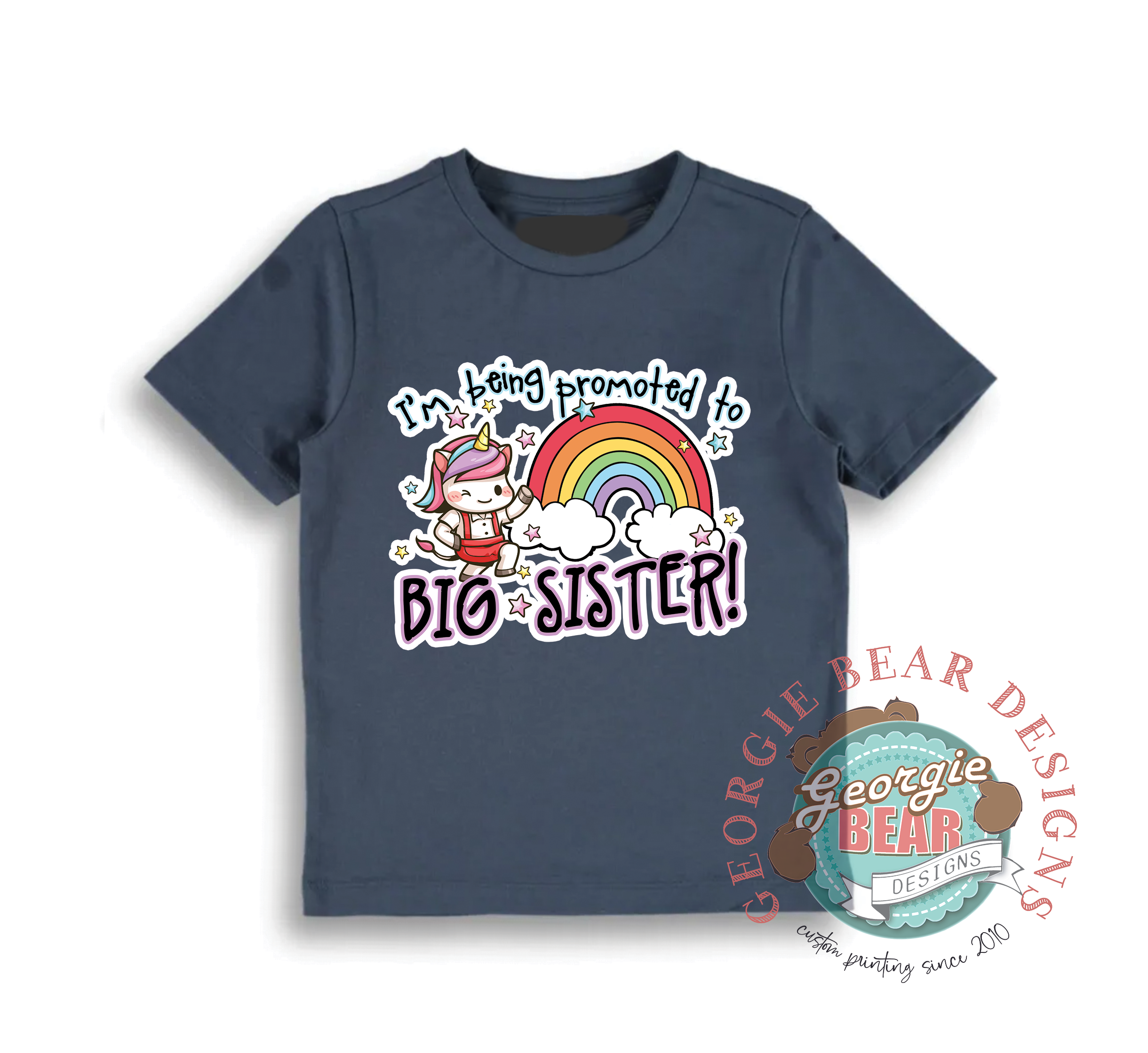 I'm being promoted to Big Sister! Kids Navy T-shirt