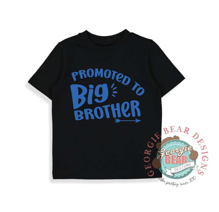 Promoted to Big Brother Kids Black Tshirt