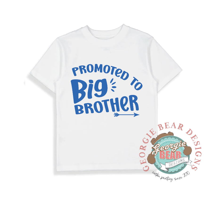 Promoted to Big Brother, Kids White T-shirt