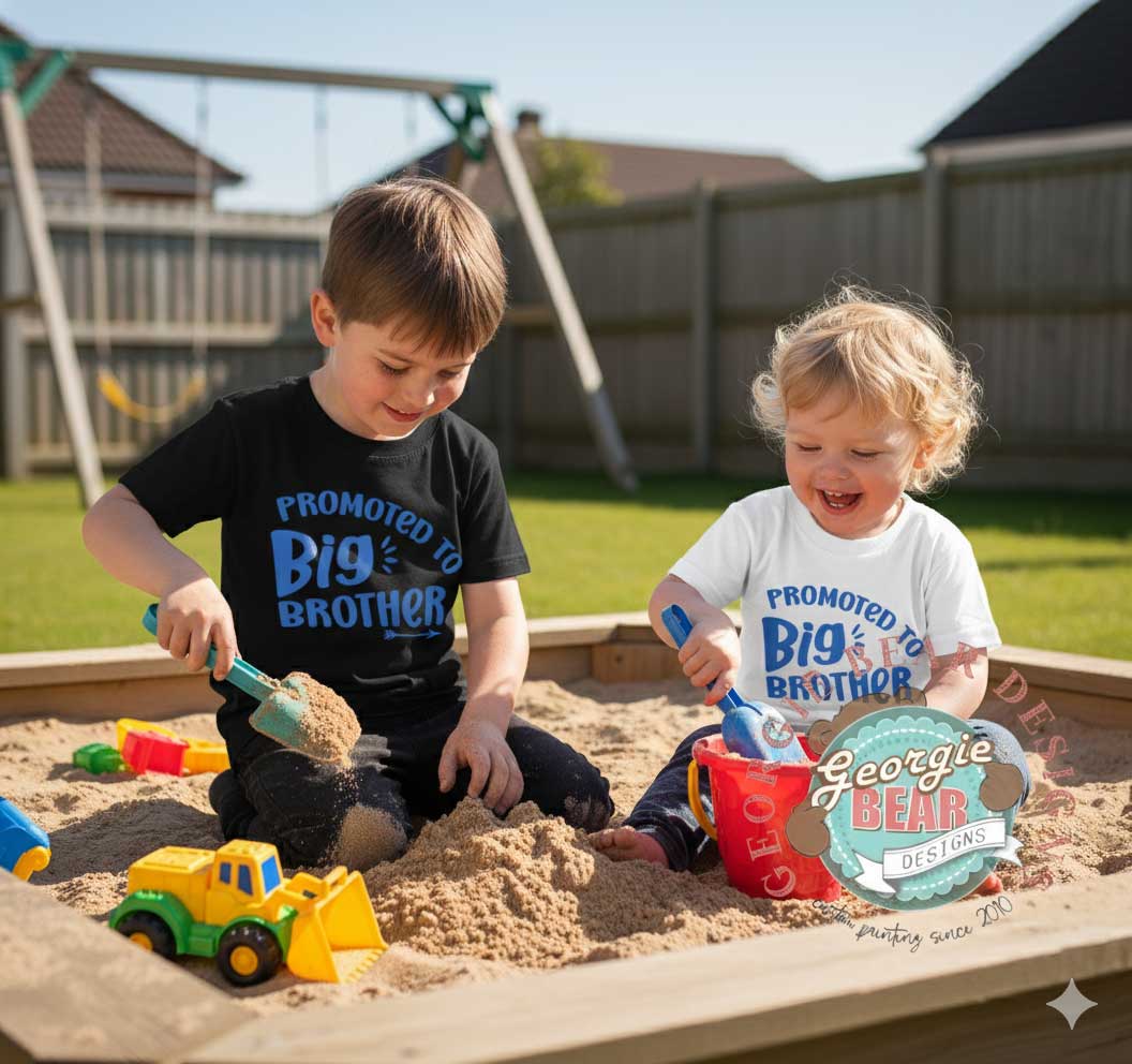 Promoted to Big Brother Kids Black Tshirt